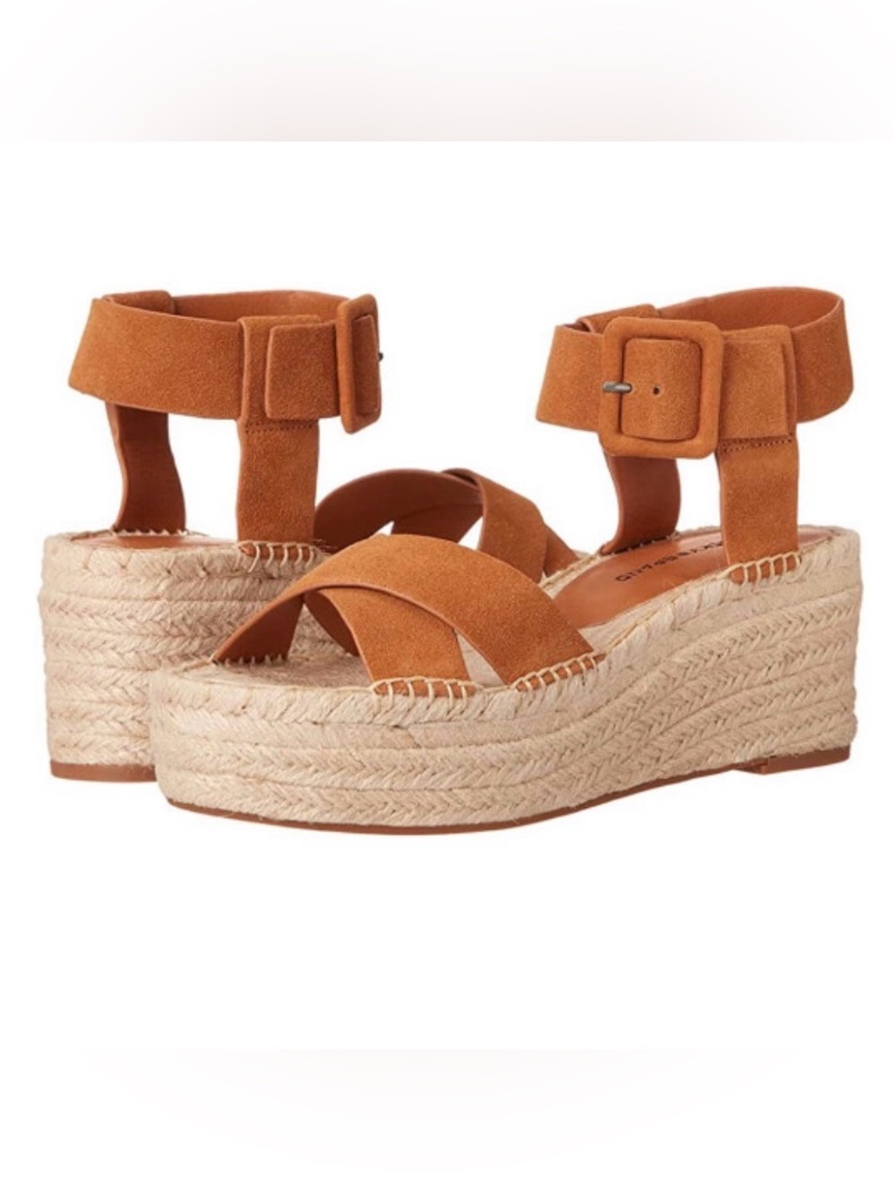 Lucky Brand Cognac Espadrille Sandal with Buckle